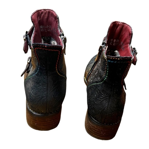 L’ARTISTE Spring Step Nailhead Buckled Ankle Boots Shoes Women’s Size 8 - Picture 6 of 13